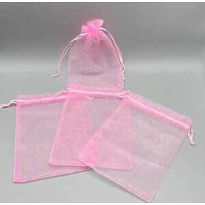 100 pack 4" x 6" Pink organza bag