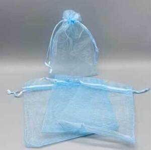 100 pack 4" x 6" Sea Blue organza bag