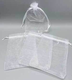 100 pack 4" x 6" White organza bag 100 pack 4" x 6" White organza bag