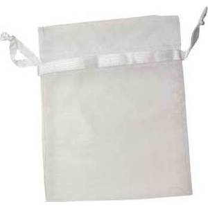 4" x 5" White Organza Bag