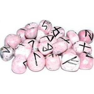 Rhodonite rune set Rhodonite rune set