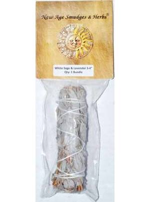 4" White Sage & Lavender smudge stick