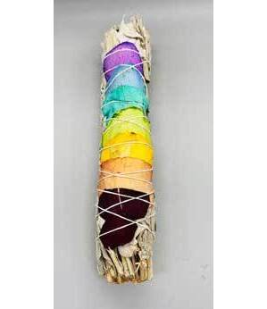 9" Chakra Sage smudge stick 9" Chakra Sage smudge stick