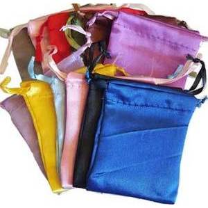 12 Pk 2 3/4" x 3" Satin Pouches Mixed Colors 12 Pk 2 3/4" x 3" Satin Pouches Mixed Colors