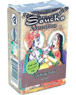 3.5oz Uplifting Tulsi saucha soap