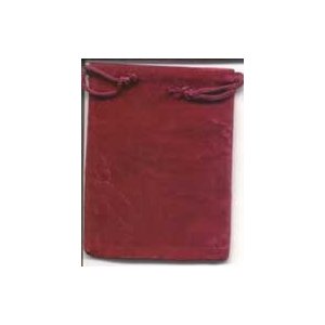 Velveteen Pouch 2 X 2 1/2 Burgundy