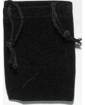 Velveteen Pouch 2 X 2 1/2 Black