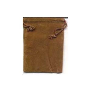 Velveteen Pouch 2 X 2 1/2 Brown