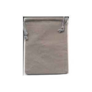 Velveteen Pouch 2 X 2 1/2 Gray