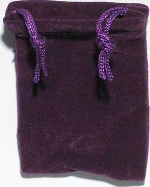 Velveteen Pouch 2 X 2 1/2 Purple