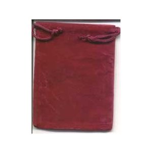 Bag Velveteen Pouch 3 X 4 Burgundy