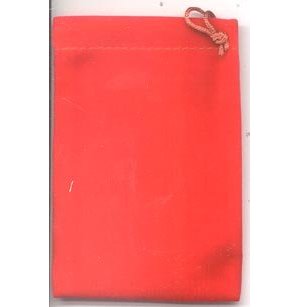 Bag Velveteen Pouch 3 X 4 Red
