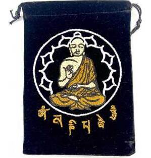 (set of 10) 5"x 7" Buddha Black velveteen bag