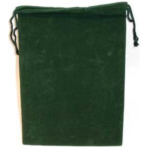 Bag Velveteen Pouch 5 X 7 Green