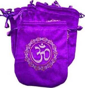 (set of 10) 6"x 8" Purple velveteen bag