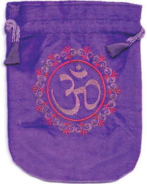 6"x 8" Om Purple velveteen bag