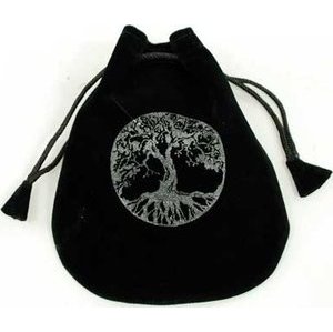 Tree of Life Velveteen Bag 5" Tree of Life Velveteen Bag 5"