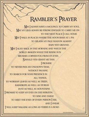 Rambler's Prayer Poster Rambler's Prayer Poster