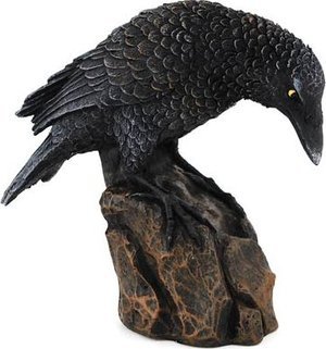 Raven Down 5 1/2" Statue