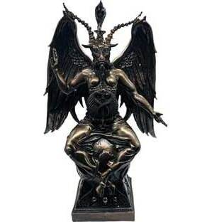 14 1/2" Baphomet bronze color 14 1/2" Baphomet bronze color