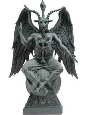 wood finish Baphomet 15"