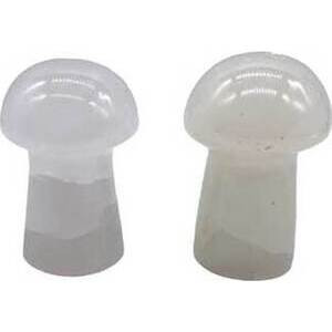 (set of 2) 1 3/4" Mushroom Calcite, Pink (set of 2) 1 3/4" Mushroom Calcite, Pink