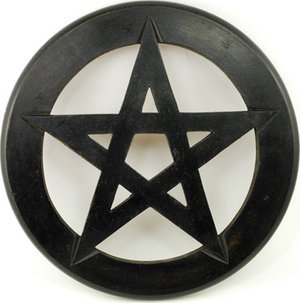 Pentagram Wall Hanging/Altar Tile 9"