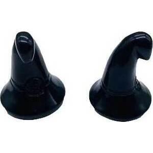 (set of 2) 1 3/4" Witch's Hat Obsidian, Black (set of 2) 1 3/4" Witch's Hat Obsidian, Black