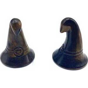 (set of 2) 1 3/4" Witch's Hat Tiger Eye (set of 2) 1 3/4" Witch's Hat Tiger Eye