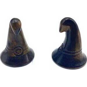 (set of 2) 1 3/4" Witch's Hat Tiger Eye