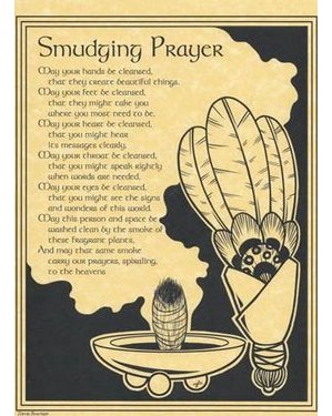 Smudging Prayer Poster Smudging Prayer Poster