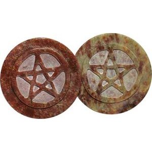 Soapstone Pentagram Tile 3" Soapstone Pentagram Tile 3"