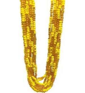 (set of 12) Oshun santeria necklace