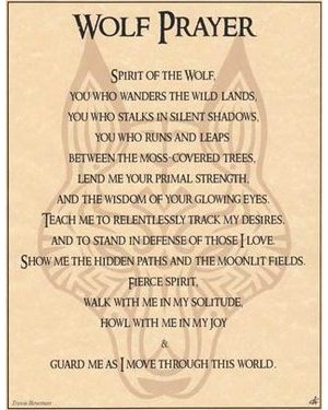 Wolf Prayer Poster