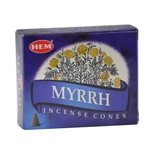 Myrrh Hem Cone Incense 10pk Myrrh Hem Cone Incense 10pk