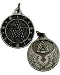 Silver Colored Pentagram Talisman