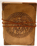 5" x 7" Triple Goddess leather blank book w/cord