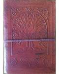 5" x 7" Tree of Life leather blank book w/cord