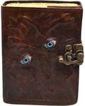 Two Eyes aged looking paper leather w/ latch