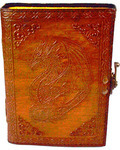 Dragon Journal aged looking paper leather w/ latch