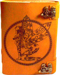 Fairy aged looking paper leather w/ latch