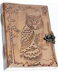 5" x 7" Owl in Jungle leather w/ Latch