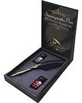 Steampunk Pen with Black & Amaranth Ink calligraphy set