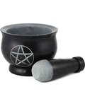 Black Pentagram Mortar & Pestle