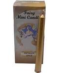 1/2" dia 5" long Metalic Gold chime candle 20 pack