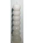 White Seven Knob Candle