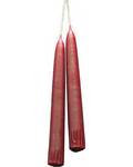 Dark Red Taper Candle Pair 7"