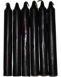 (set of 6) Black 6" household candle