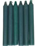(set of 6) Green 6" household candle