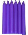(set of 6) Purple 6" household candle